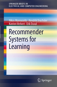 Enlarge image Cover: Recommender Systems for Learning - Springer