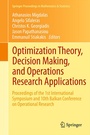 Cover: Optimization Theory, Decision Making, and Operations Research Applications - Springer