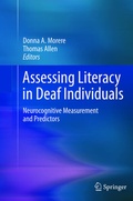 Cover: Assessing Literacy in Deaf Individuals - Springer