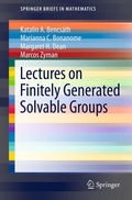 Bild: Lectures on Finitely Generated Solvable Groups - Springer