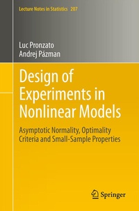 Enlarge image Cover: Design of Experiments in Nonlinear Models - Springer