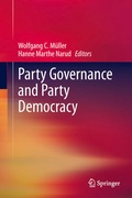Cover: Party Governance and Party Democracy - Springer