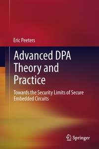 Enlarge image Cover: Advanced DPA Theory and Practice - Springer