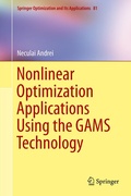 Cover: Nonlinear Optimization Applications Using the GAMS Technology - Springer