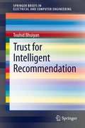 Cover: Trust for Intelligent Recommendation - Springer