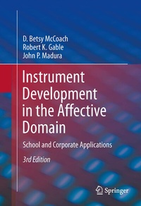 Enlarge image Cover: Instrument Development in the Affective Domain - Springer