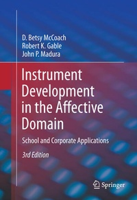 Enlarge image Cover: Instrument Development in the Affective Domain - Springer
