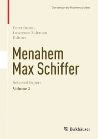 Abbildung von: Menahem Max Schiffer: Selected Papers Volume 2 - Birkhäuser