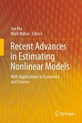 Cover: Recent Advances in Estimating Nonlinear Models - Springer