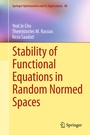 Cover: Stability of Functional Equations in Random Normed Spaces - Springer