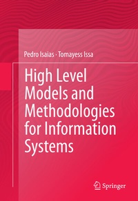 Enlarge image Cover: High Level Models and Methodologies for Information Systems - Springer New York