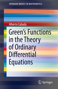Cover: Green's Functions in the Theory of Ordinary Differential Equations - Springer