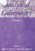 Cover: Analytical Calorimetry - Springer