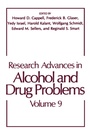 Cover: Research Advances in Alcohol and Drug Problems - Springer