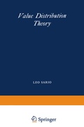 Cover: Value Distribution Theory - Springer