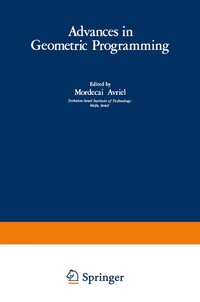 Enlarge image Cover: Advances in Geometric Programming - Springer