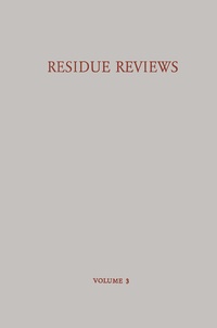 Enlarge image Cover: Residue Reviews / Rückstands-Berichte - Springer