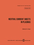 Cover: Neutral Current Sheets in Plasmas - Springer
