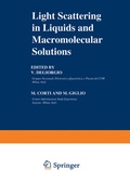 Cover: Light Scattering in Liquids and Macromolecular Solutions - Springer