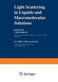 Cover: Light Scattering in Liquids and Macromolecular Solutions - Kluwer Academic/Plenum Publishers