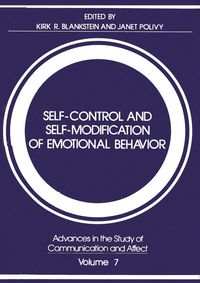 Enlarge image Cover: Self-Control and Self-Modification of Emotional Behavior - Springer