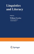 Cover: Linguistics and Literacy - Springer