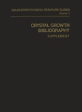 Cover: Crystal Growth Bibliography - Springer