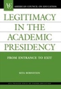 Cover: Legitimacy in the Academic Presidency - Rowman & Littlefield Publishers