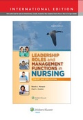 Cover: Leadership Roles and Management Functions in Nursing - Lippincott Williams and Wilkins