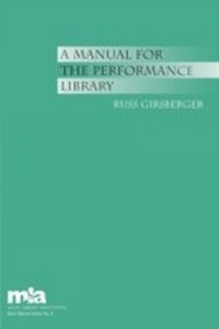 Enlarge image Cover: A Manual for the Performance Library - Scarecrow Press