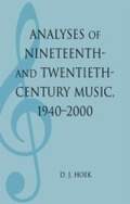 Cover: Analyses of Nineteenth- and Twentieth-Century Music, 1940-2000 - Scarecrow Press