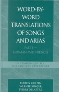 Cover: Word-By-Word Translations of Songs and Arias, Part I - Scarecrow Press