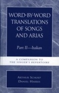 Cover: Word-by-Word Translations of Songs and Arias, Part II - Scarecrow Press