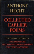 Cover: Collected Earlier Poems of Anthony Hecht - Knopf