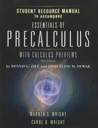 Enlarge image Cover: Student Resource Manual to Accompany Essentials of Precalculus with Calculus Previews - Jones and Bartlett Publishers, Inc