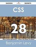 Cover: CSS 28 Success Secrets - 28 Most Asked Questions on CSS - What You Need to Know - Emereo Publishing