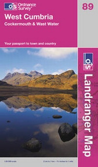 Abbildung von: West Cumbria, Cockermouth & Wast Water - Ordnance Survey