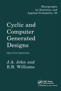 Enlarge image Cover: Cyclic and Computer Generated Designs - Chapman & Hall/CRC