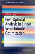 Cover: Post-Optimal Analysis in Linear Semi-Infinite Optimization - Springer