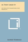 Cover: As They Liked It - Literary Licensing, LLC