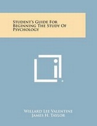 Enlarge image Cover: Student's Guide for Beginning the Study of Psychology - Literary Licensing, LLC