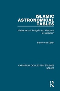 Abbildung von: Islamic Astronomical Tables - Routledge