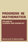 Cover: Algebra and Geometry - Springer