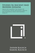 Cover: Studies in Ancient and Modern Judaism - Literary Licensing, LLC