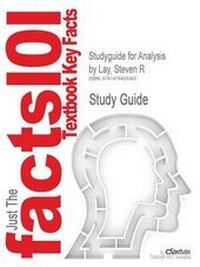 Enlarge image Cover: Studyguide for Analysis by Lay, Steven R, ISBN 9780131481015 - Cram101