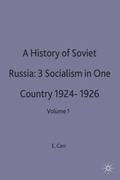 Cover: A History of Soviet Russia: 3 Socialism in One Country 1924-1926 - Palgrave Macmillan