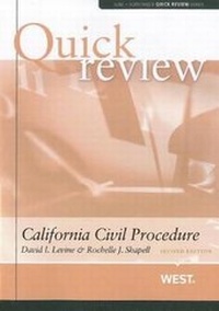 Enlarge image Cover: Sum and Substance Quick Review on California Civil Procedure - West Academic Press