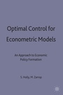 Cover: Optimal Control for Econometric Models - Palgrave Macmillan