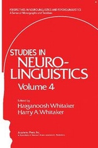 Abbildung von: Studies in Neurolinguistics - Academic Press
