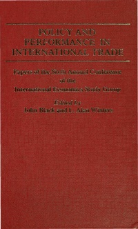 Enlarge image Cover: Policy and Performance in International Trade - Palgrave Macmillan